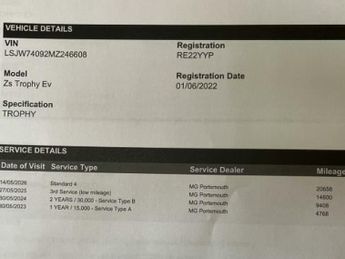 MG MG ZS 51.1kWh Trophy SUV 5dr Electric Auto (176 ps)