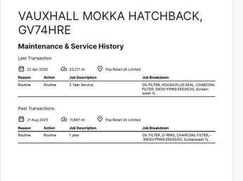 VAUXHALL MOKKA 1.2 Turbo Ultimate SUV 5dr Petrol Auto Euro 6 (s/s) (130 ps)