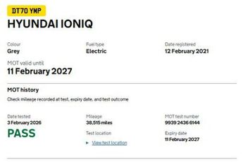HYUNDAI IONIQ 38.3kWh Premium Hatchback 5dr Electric Auto (136 ps)