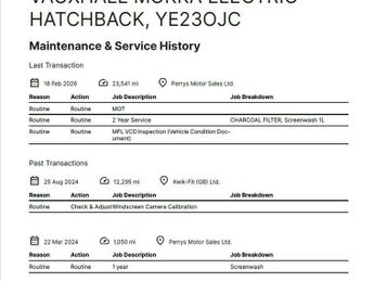 VAUXHALL MOKKA ELECTRIC 50kWh Ultimate SUV 5dr Electric Auto (136 ps)