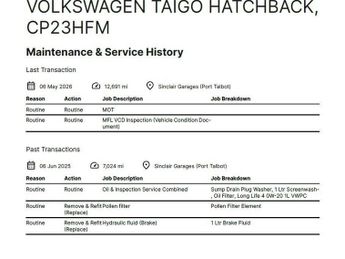 VOLKSWAGEN TAIGO 1.0 TSI Life SUV 5dr Petrol DSG Euro 6 (s/s) (110 ps)