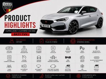 CUPRA LEON 1.4 eHybrid 12.8kWh VZ2 Hatchback 5dr Petrol Plug-in Hybrid DSG 
