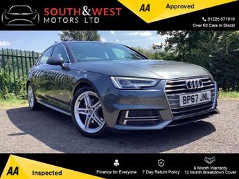 AUDI A4 2.0 TDI S line Saloon 4dr Diesel S Tronic Euro 6 (s/s) (150 ps)