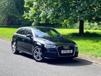 AUDI A3 1.5 TFSI CoD 35 S line Sportback 5dr Auto Petrol S Tronic Euro 6