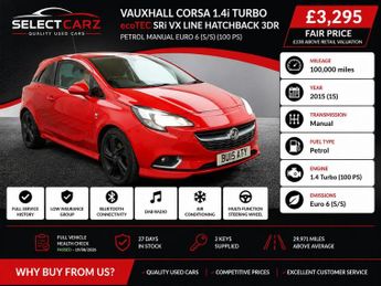 Vauxhall Corsa 1.4i Turbo ecoTEC SRi VX Line Hatchback 3dr Petrol Manual Euro 6
