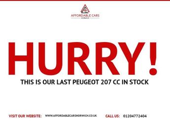 PEUGEOT 207 CC 1.6 VTi Allure Convertible 2dr Petrol Manual Euro 5 (120 ps)