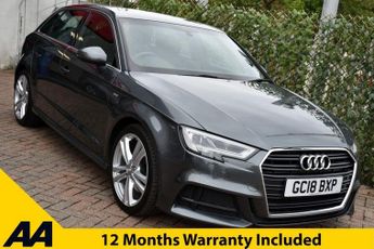 Audi A3 2.0TFSi S-LINE SPORTBACK 5 DOOR 6-SPEED 187 BHP (EURO 6)
