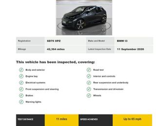 BMW I3 42.2kWh Hatchback 5dr Electric Auto (170 ps)