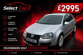 Volkswagen Golf TDi 2.0 TDI DPF GT Sport Hatchback 3dr Diesel Manual (156 g/km, 168 