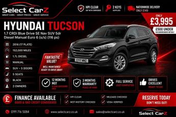 Hyundai Tucson 1.7 CRDi Blue Drive SE Nav SUV 5dr Diesel Manual Euro 6 (s/s) (1