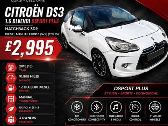 Citroen DS3 1.6 BlueHDi DSport Plus Hatchback 3dr Diesel Manual Euro 6 (s/s)