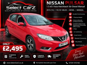 Nissan Pulsar 1.5 dCi Visia Hatchback 5dr Diesel Manual Euro 6 (s/s) (110 ps)