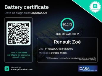 RENAULT ZOE R135 52kWh GT Line Hatchback 5dr Electric Auto (i, Rapid Charge)