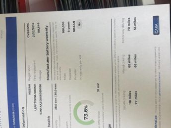 NISSAN LEAF 30kWh Tekna Hatchback 5dr Electric Auto (109 bhp)