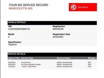 MG MG4 64kWh Trophy Long Range Hatchback 5dr Electric Auto (203 ps)
