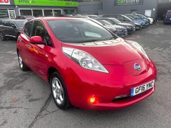 NISSAN LEAF Red 30kWh Acenta EV, 46,300 miles, fully automatic, 16in alloys,