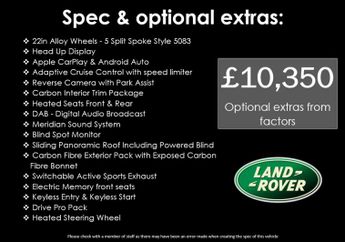 Land Rover RANGE ROVER SPORT 5.0 Range Rover Sport SVR S/C Auto 4WD 5dr