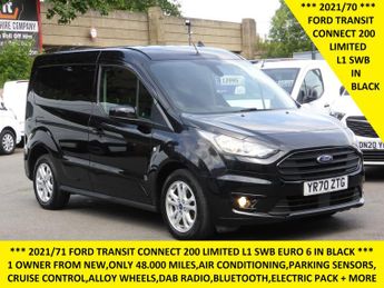 Ford Transit Connect 200 Limited L1 Swb In Black With Only 48.000 Miles,air Condition