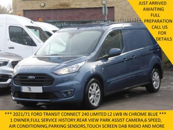 Ford Transit Connect 240 Limited L2 Lwb In Blue With Rear Camera,air Conditioning,sen