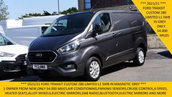 Ford Transit 280 Limited Ecoblue L1 Swb In Grey,only 54.000 Miles,air Conditi