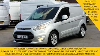 Ford Transit Connect 200 Limited L1 Swb In Silver With Only 53.000 Miles,air Conditio