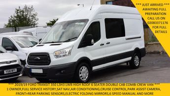 Ford Transit 350 L3h3 Lwb High Roof 6 Seater Double Cab Combi Crew Van With A