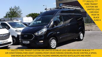 Ford Transit 300 Limited L2h2 Lwb High Roof In Black With Air Conditioning,pa