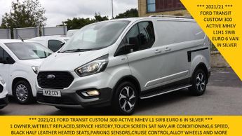 Ford Transit 300 Active Ecoblue L1 Swb In Silver With Sat Nav,air Conditionin