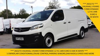 Vauxhall Vivaro F2900 Dynamic L2h1 Lwb In White With Air Conditioning,parking Se
