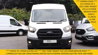 Ford Transit 310 Leader L2h2 Mwb Medium Roof With Sat Nav,air Conditioning,he