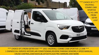 Vauxhall Combo 2300 Sportive L2h1 Lwb With Air Conditioning,parking Sensors,blu