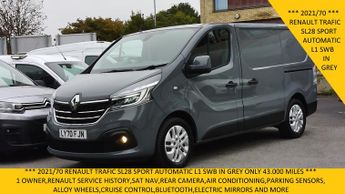 Renault Trafic Sl28 Sport Energy Automatic L1 Swb In Grey,only 43.000 Miles,sat