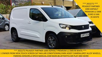 Peugeot Partner 1000 Asphalt Premium L1 Swb,sat Nav,alloys,air Conditioning,park