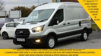 Ford Transit 310 Trend Leader L2 H2 Mwb Medium Roof In Silver With Air Condit