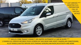Ford Transit Connect 240 Limited L2 Lwb Automatic In Silver,sat Nav,air Conditioning,