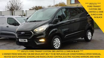 Ford Transit 280 Limited L1 Swb In Black With Air Conditioning,parking Sensor