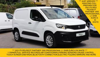 Peugeot Partner 1.5 Bluehdi Professional L1 Swb With Air Conditioning,parking Se