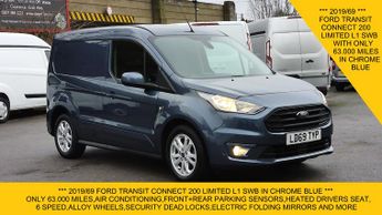 Ford Transit Connect 200 Limited L1 Swb In Chrome Blue With Only 63.000 Miles,air Con
