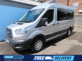 Ford Transit 350 TREND 2.2 TDCI 150 12 SEAT MINIBUS AIR CON P SENSORS MWB NO 