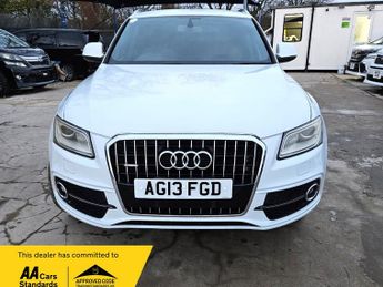 Audi Q5 3.0L TFSI QUATTRO- S LINE - ULEZ/CAZ PASS-FREE 18MONTHS GOLD WAR