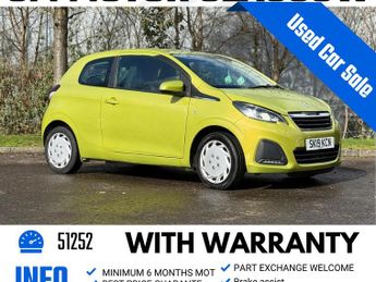 Peugeot 108 1.0 Active Hatchback 3dr Petrol Manual Euro 6 (72 ps)