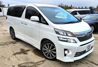 Toyota Vellfire 2.4L PETROL- UPGRADED CAR -ULEZ/CAZ PASS-FREE 36MONTHS GOLD WARR
