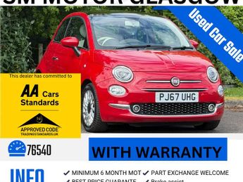 Fiat 500 1.2 Lounge Hatchback 3dr Petrol Manual Euro 6 (s/s) (69 bhp)