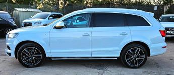 Audi Q7 3.0L TFSI- S LINE - 7 SEATER-ULEZ/CAZ PASS-FREE 24MONTHS GOLD WA
