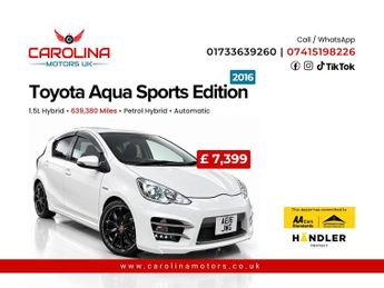 Toyota Aqua 1.5L HYBRID - SPORTS EDITION - ULEZ/CAZ PASS- FREE 24MONTHS GOLD