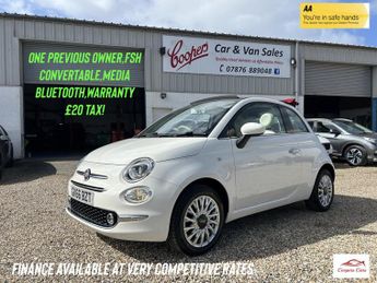 Fiat 500 1.2 ECO Lounge Convertible 2dr Petrol Manual Euro 6 (s/s) (69 bh