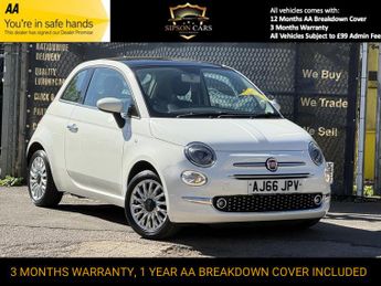 Fiat 500 1.2 Lounge Hatchback 3dr Petrol Manual Euro 6 (s/s) (69 bhp)