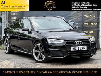 Audi A4 1.4 TFSI Black Edition Saloon 4dr Petrol S Tronic Euro 6 (s/s) (