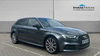 Audi A3 30 TFSI 116 Black Edition 5dr Manual with 1 Owner  Carplay  P/Gl