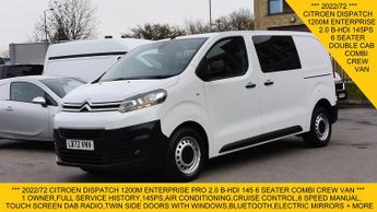 Citroen Dispatch 1200M ENTERPRISE PRO 2.0 BLUEHDI 145PS 6 SEATER DOUBLE COMBI CRE
